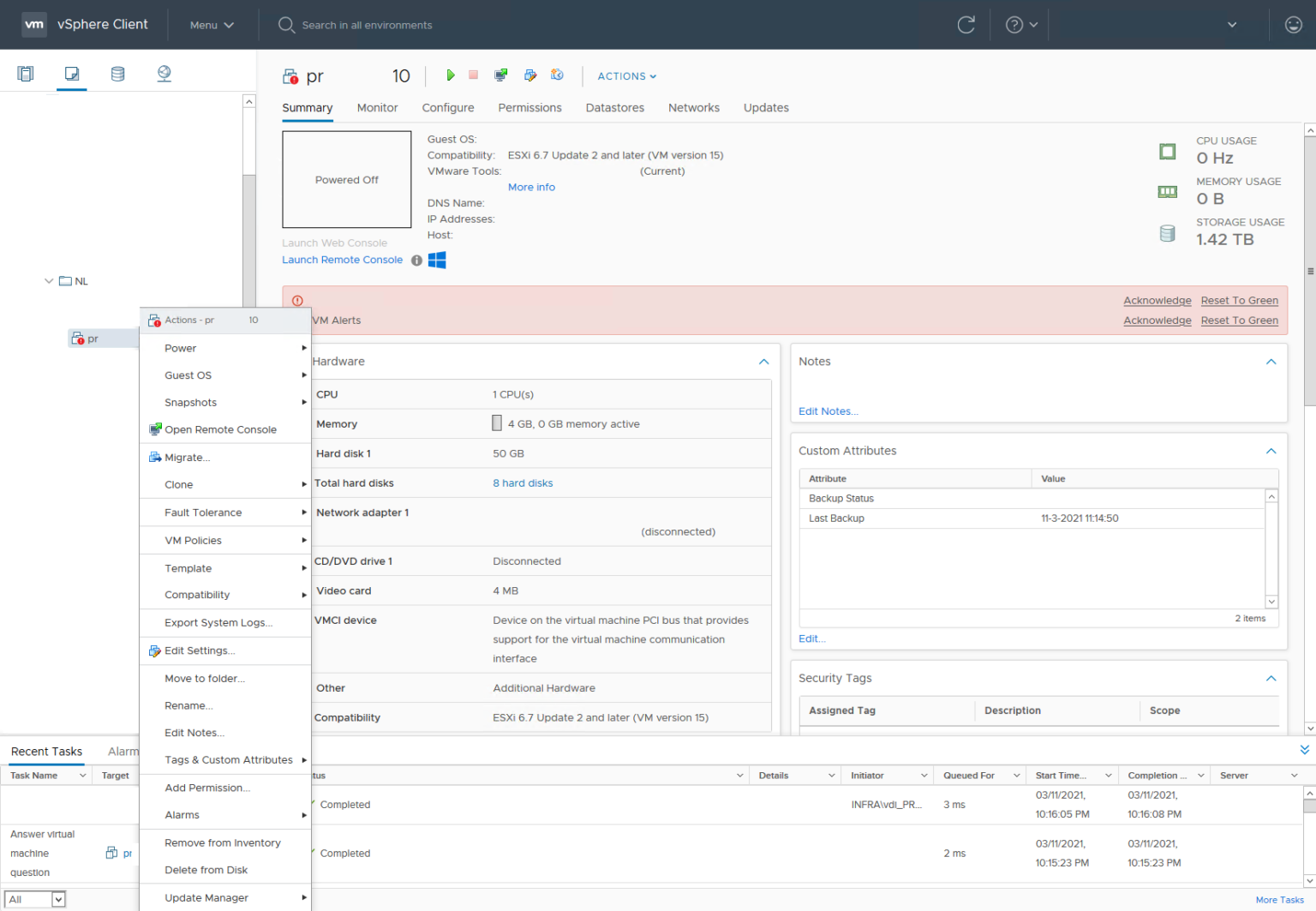 vmlogix labmanager database error